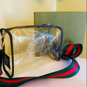 Gucci by Gucci Clear Cosmetic Bag to Crossbody- Stadium
